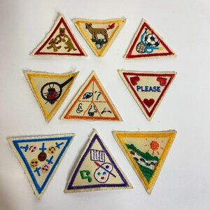 Girl Scout Badges/Patches Lot Of 9 Vintage In Great Shape